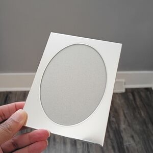 90s Vintage White Oval Photo Frame